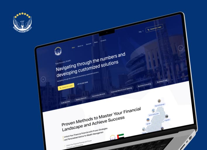 Dunyo Accounting — موقع لشركة محاسبة في دبي